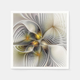 Guardanapo De Papel Fractal Abstrato 3D De Illusão Óptica Com Profundi