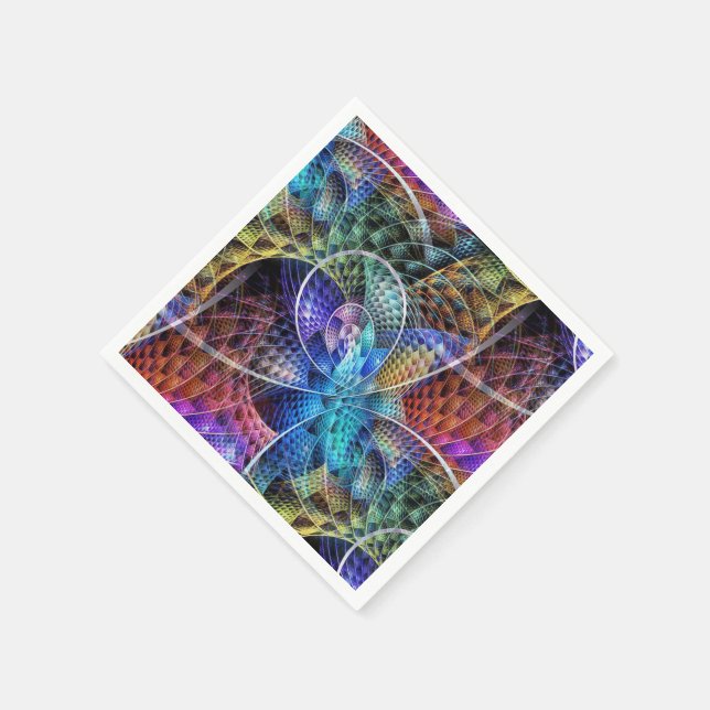 Guardanapo De Papel Fractal de apófise abstrato X (Canto)