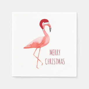 Guardanapo De Papel Fragmento Flamingo de Natal