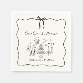 Guardanapo De Papel Fragmentos de casamento feitos à mão