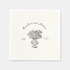 Guardanapo De Papel Fragmentos de casamento feitos à mão