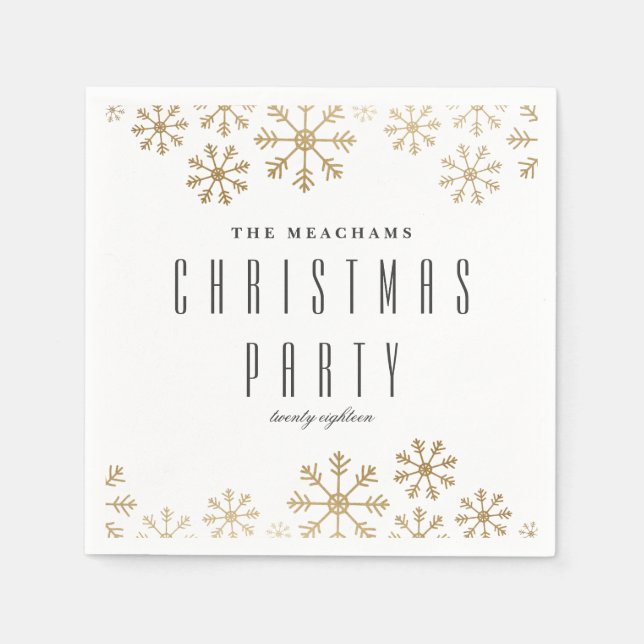 Guardanapo De Papel Fragmentos espalhados de festas de neve (Frente)