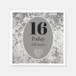 Guardanapo De Papel Fragmentos personalizados de aniversário de veludo