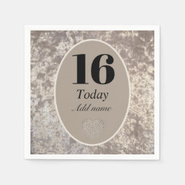 Guardanapo De Papel Fragmentos personalizados de aniversário de veludo