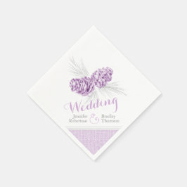 Guardanapo De Papel Fraldas de casamento no inverno de pinho-de-ondas-