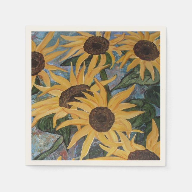 Guardanapo De Papel Fraldas de papel de girassol (Frente)