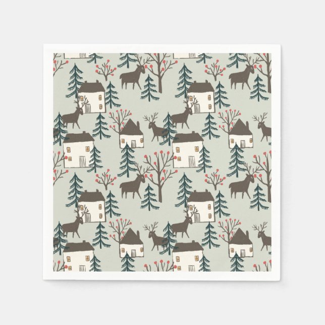 Guardanapo De Papel Fraldas de papel padrão de Natal (Frente)