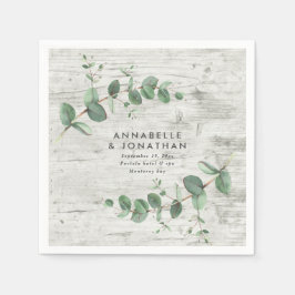 Guardanapo De Papel fraldas para casamentos de madeira de eucalipto de