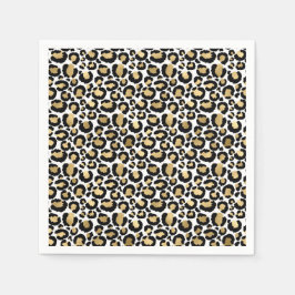 Guardanapo De Papel Fraldas para impressão de animais leopardo Dourado