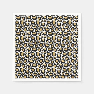 Guardanapo De Papel Fraldas para impressão de animais leopardo Dourado