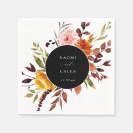 Guardanapo De Papel Frame Floral Rustic Autumn Casamento Napkins