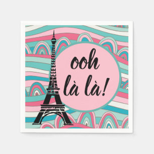Guardanapo De Papel Francês Ooh la!/ Monograma com Torre Eiffel