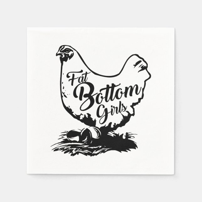 Guardanapo De Papel Frango Hen Gordura Nápoles Inferior (Frente)