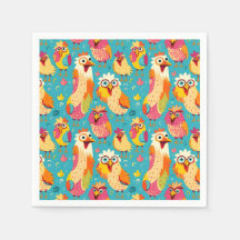 Frangos de Abstrato de Cartoon Whimsso Engraçados