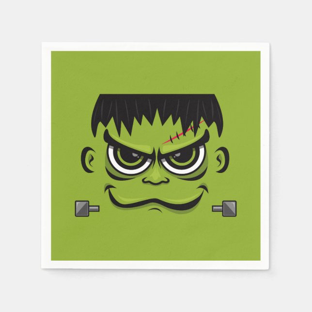 Guardanapo De Papel Frankenstein Halloween Face (Frente)