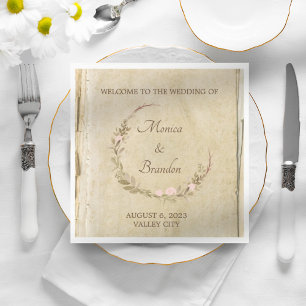 Guardanapo De Papel Frascos antigos de casamento vintage de papel