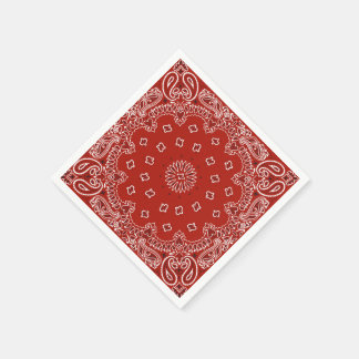Guardanapo De Papel Frascos de papel de padrão de bandana vermelha