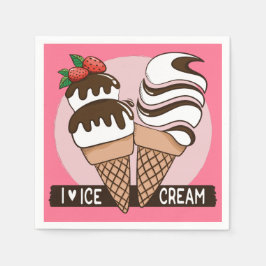 Guardanapo De Papel Frascos de papel do Lover do Sorvete de cor person
