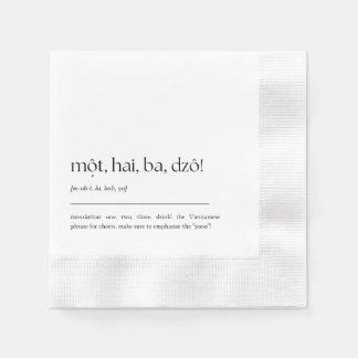 Guardanapo De Papel Frase Bebendo Vietnamita Diversão Cocktail Napkin