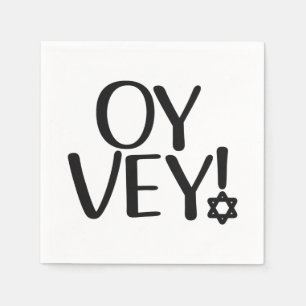 Guardanapo De Papel Frase Ídica Engraçada - Oy Vey, Presente no Feriad