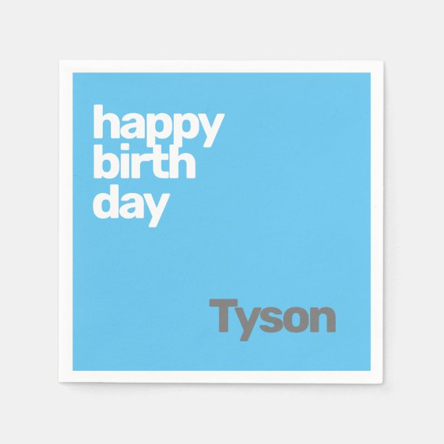 Guardanapo De Papel fraternidade infantil. Feliz aniversário, mínimo s (Frente)