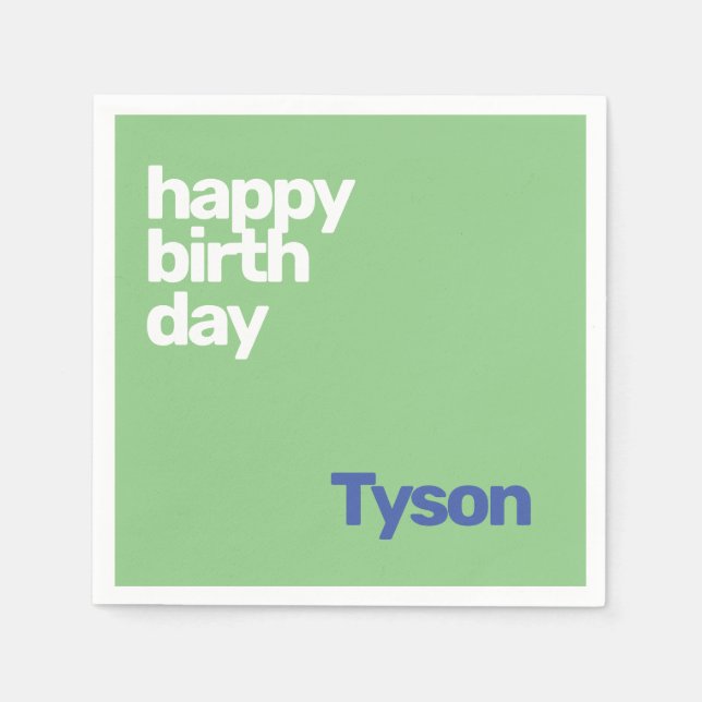 Guardanapo De Papel fraternidade infantil. Feliz aniversário, mínimo s (Frente)