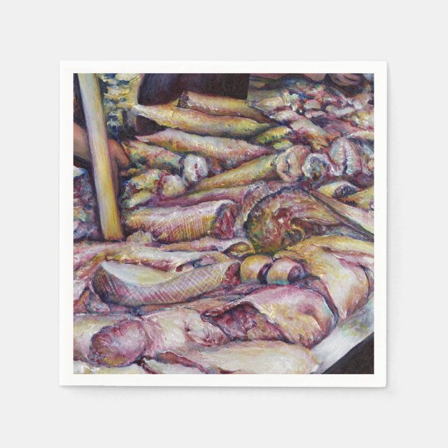 Guardanapo De Papel Fraternização com Peixe Fresco (Frente)