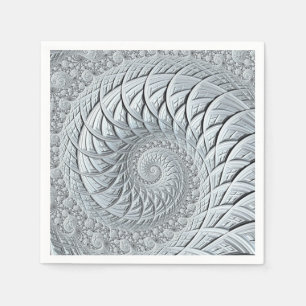 Guardanapo De Papel Fratura espiral de Cinza clara abstrato