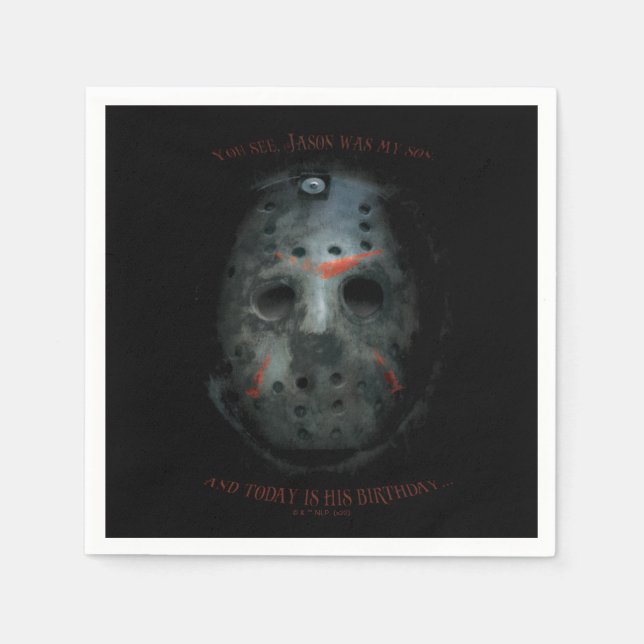 Guardanapo De Papel Freddy vs Jason | Cotação Jason Mask (Frente)