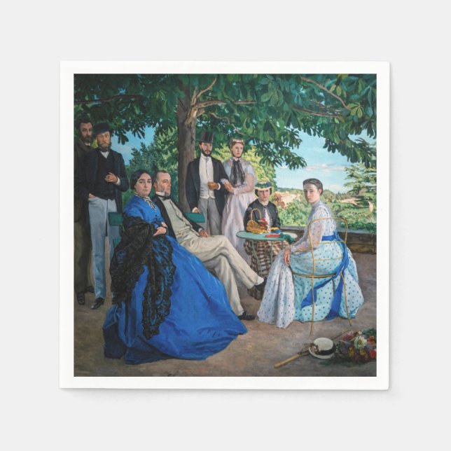 Guardanapo De Papel Frederic Bazille - A Reunião Familiar (Frente)