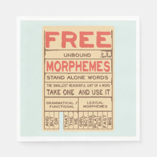 Guardanapo De Papel Free Morphemes Engraçado Gramática Espanhola