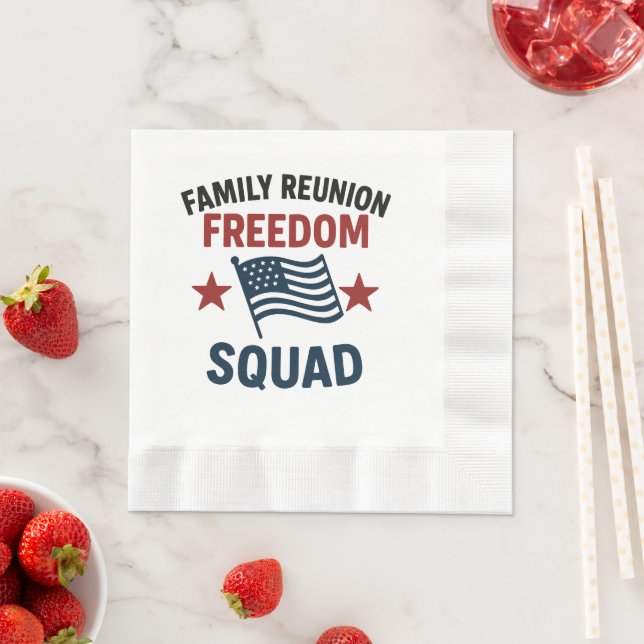Guardanapo De Papel Freedom Squad Family Reunion Shirt – USA Patriotic (Insitu)