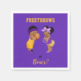 Guardanapo De Papel Freethrows ou Arco Roxo Dourado Garota