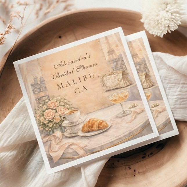 Guardanapo De Papel French Paris Bridal Shower (Criador carregado)