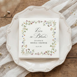Guardanapo De Papel French Wildflower Love in Bloom Bridal Shower