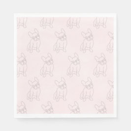 Guardanapo De Papel frenchys sabem como festejar, guardanapos, cachorr