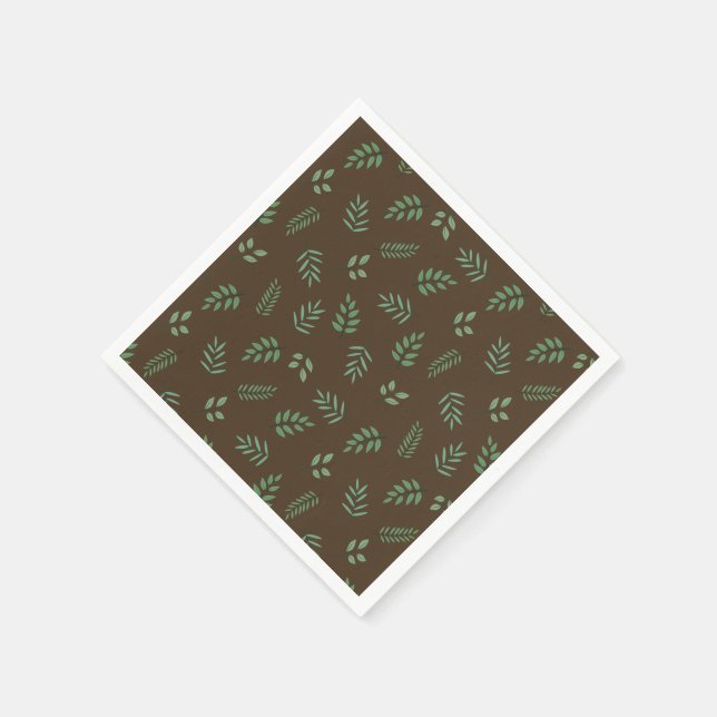 Guardanapo De Papel Frente Verde Folha Napkins - Olho Botânico Fresco (Canto)
