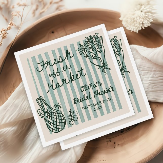 Guardanapo De Papel Fresco Do Banheira Bridal Desenhada Da Mão Do Merc (Criador carregado)