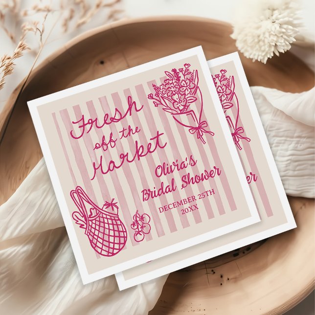 Guardanapo De Papel Fresco Do Banheira Bridal Desenhada Da Mão Do Merc (Criador carregado)