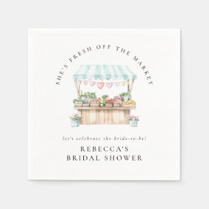 Guardanapo De Papel Fresco Do Chá de panela De Mercado Dos Agricultore