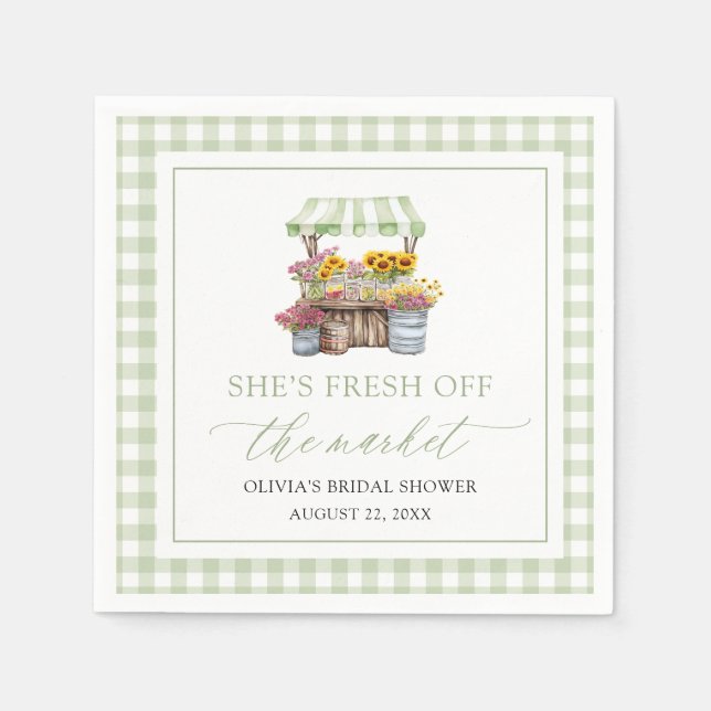 Guardanapo De Papel Fresco Do Chá de panela De Mercado Dos Agricultore (Frente)