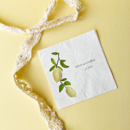 Guardanapo De Papel Fresh Citrus Painted Lemons Modern Mediterranean
