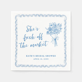 Guardanapo De Papel Fresh Farmers Off the Market Bridal Shower