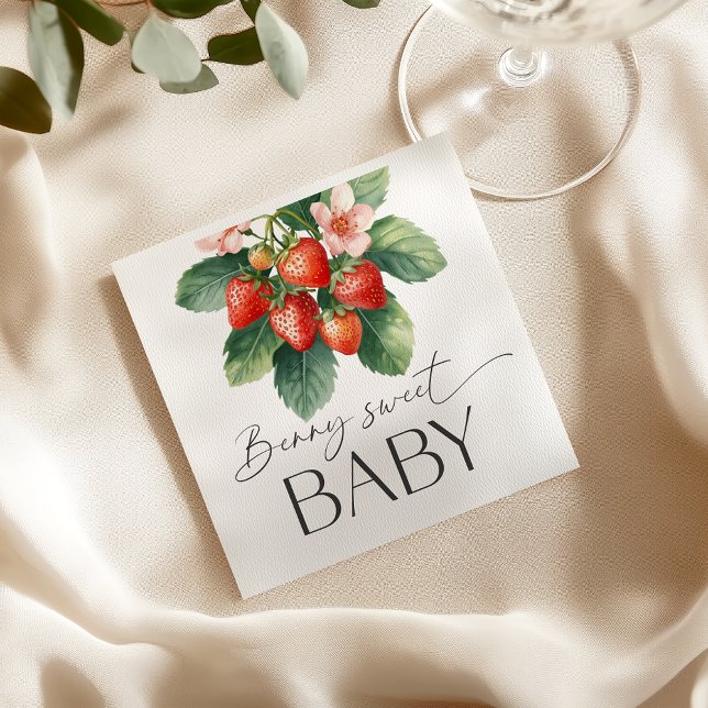 Guardanapo De Papel Fresh Market Strawberry Berry Sweet Baby Shower (Criador carregado)