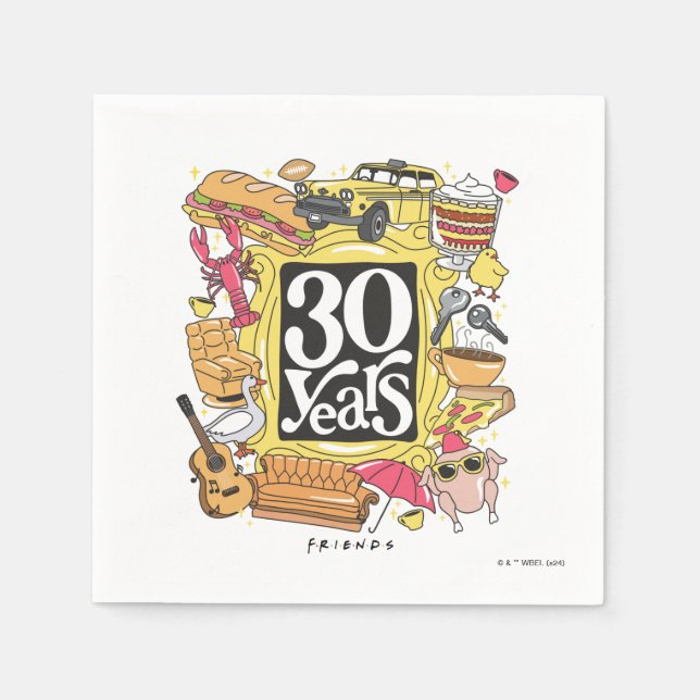 Guardanapo De Papel FRIENDS™ | 30 Years Graphic (Frente)