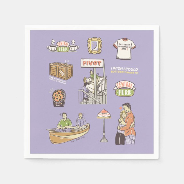 Guardanapo De Papel FRIENDS™ | Ícones Desenho Animado (Frente)