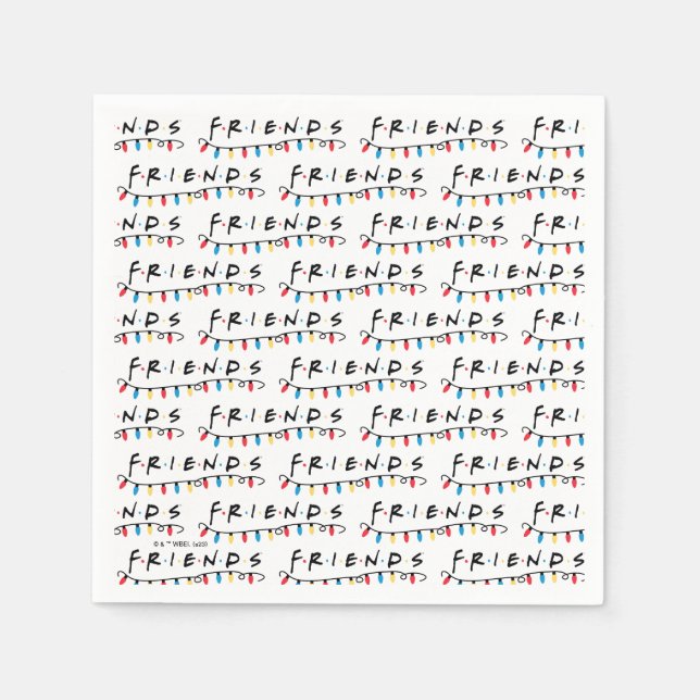 Guardanapo De Papel FRIENDS™ | Luzes de Natal Logo (Frente)