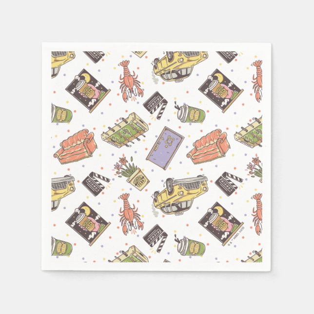 Guardanapo De Papel FRIENDS™ | Padrão de Ícone de Bolinhas (Frente)