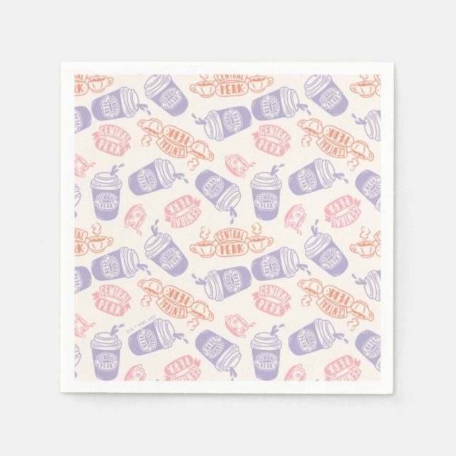 Guardanapo De Papel FRIENDS™ | Pastel Padrão Central Perk (Frente)