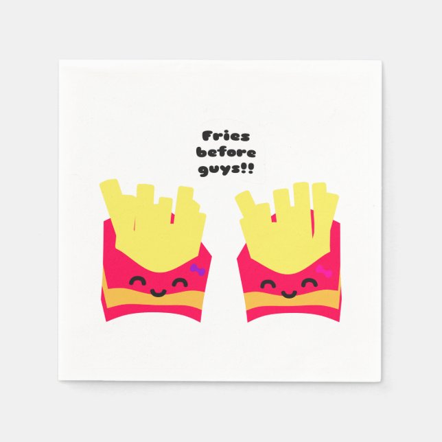 Guardanapo De Papel Fries Antes das Caras! (Frente)